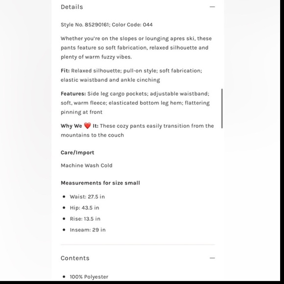 Free People Hit The Slopes Fleece pants Size Small NWT - Picture 5 of 13